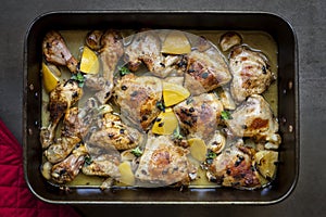 Roast Chicken with Lemon Garlic and Thyme