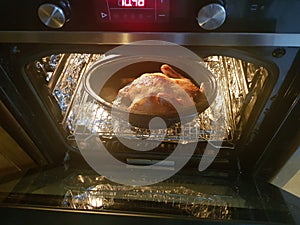 Roast chicken in the oven