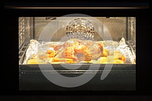 Roast chicken in the oven