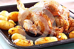 Roast chicken and potato A