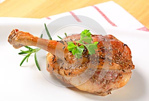 Roast duck leg