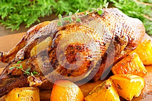 Roast duck with pumpkin