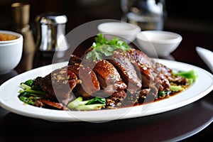 roast duck with szechuan peppercorn and scallions