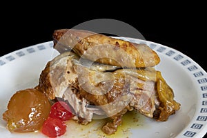 Roast guinea fowl with Cremona mustard