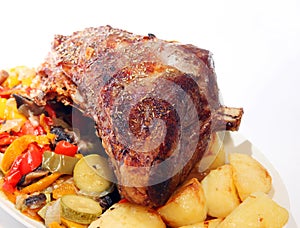 Roast joint of lamb