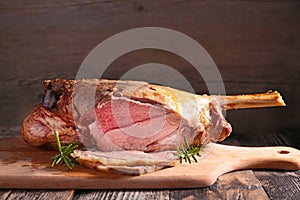 Roast lamb leg