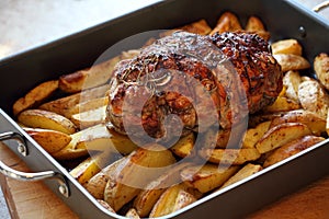 Roast of lamb with potatoes