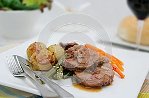 Roast Lamb and Vegetables