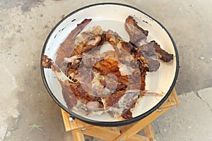 Roast Leg of Lamb. Traditional Serbian roasting lamb.