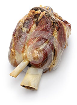 Roast pork shank, stinco di maiale, italian cuisine photo