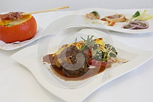 Roast with Pumpkinsoup - Braten mit K?uppe