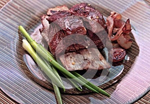 Roast red beef meat