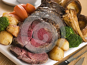 Roast Rib eye of British Beef photo