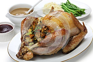 Roast turkey with stuffing photo