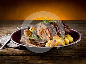 Roast of veal photo