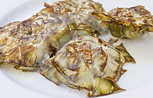 Roasted Artichokes Roasted Artichokes Served With Coarse Sea Salt