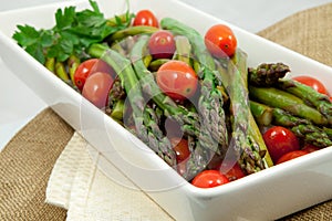 Roasted Asparagus And Cherry Tomatoes