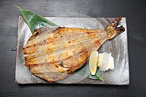 Roasted atka mackerel with lemon