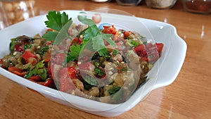 Roasted aubergine salad, a taste beyond dreams, a special recipe for everyone who is looking for a different salad in the most bea
