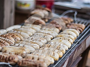 Roasted banana in local market