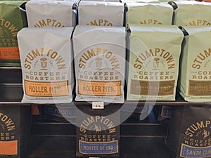 Roasted beans selling in the famous Stumptown Coffee