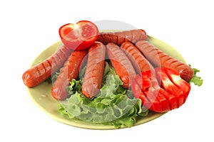 Roasted beef sausages
