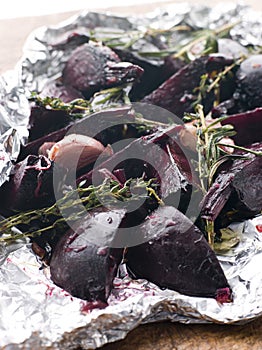 Roasted Beetroot with Herbs and Balsamic Vinegar