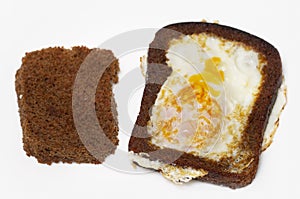 Roasted bread and egg