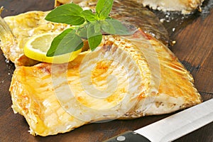 Roasted carp fillets