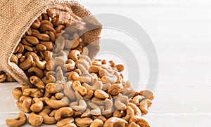 Roasted cashew nuts photo