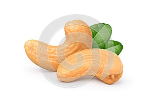 Roasted cashew nuts with leaves