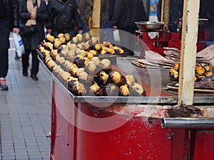 Roasted chestnut vendor, Istanbul