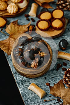 Roasted chestnuts and All Saints Day confections photo