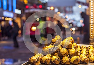 Roasted Chestnuts in Taksim, Istanbul photo