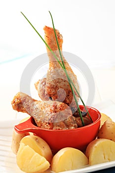 Roasted chicken drumsticks