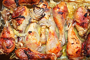 Roasted chicken drumsticks