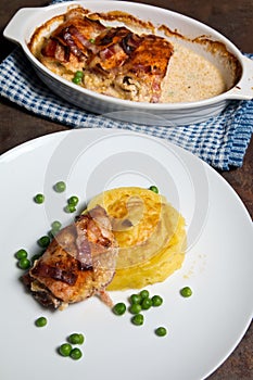 Roasted chicken rolls