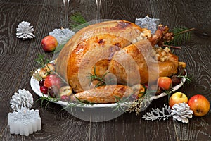 Roasted Christmas Turkey with Grab Apples