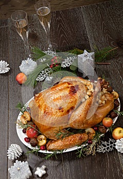 Roasted Christmas Turkey with Grab Apples