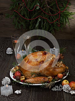 Roasted Christmas Turkey with Grab Apples