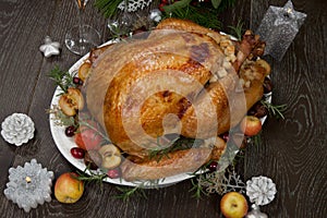 Roasted Christmas Turkey with Grab Apples