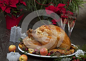 Roasted Christmas Turkey with Grab Apples