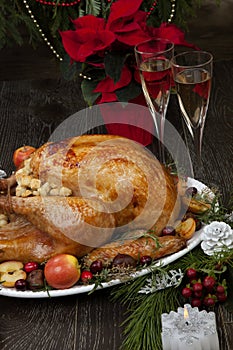 Roasted Christmas Turkey with Grab Apples