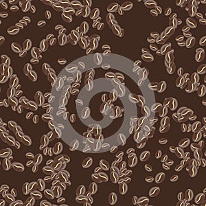 Roasted coffee bean, vector illustration background for the design of pages