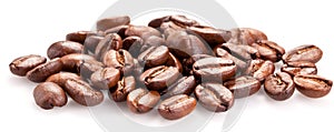 Roasted coffee beans.