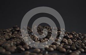 Roasted coffee beans background. .