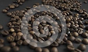 Roasted coffee beans background. .