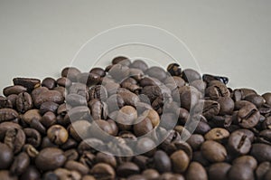 Roasted coffee beans background. .