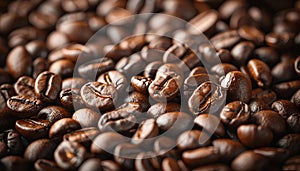 Roasted coffee beans background