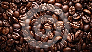 Roasted coffee beans background